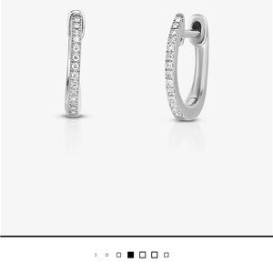 Ring concierge Diamond and 14k gold Huggies